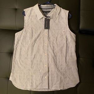 Tommy Hilfiger sleeveless stripped shirt
